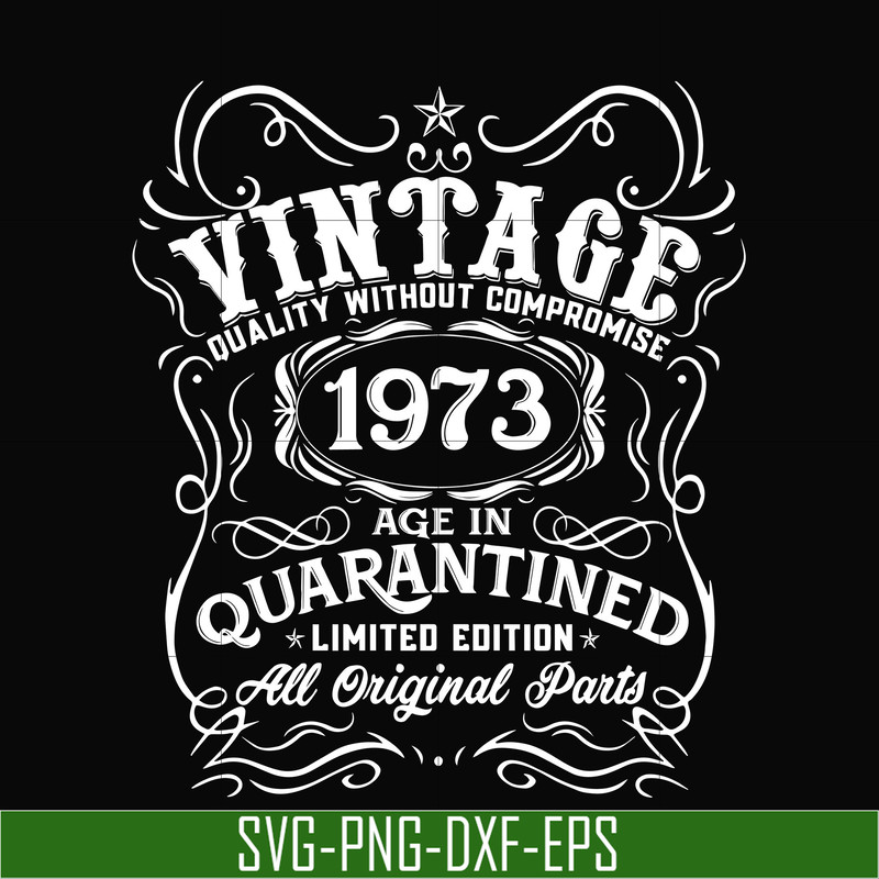 NBD0100-Vintage 1973 age in quarantined limited edition svg, limited edition svg, 1973 birthday svg, png, dxf, eps digital file NBD0100.jpg