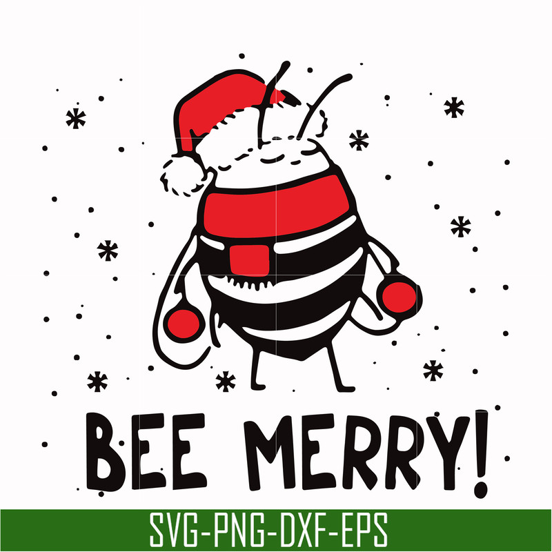 NCRM0015-Bee merry svg, christmas svg, png, dxf, eps digital file NCRM0015.jpg