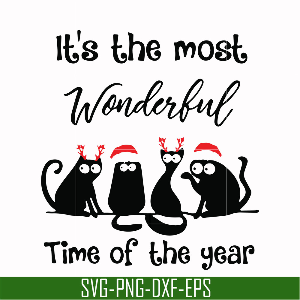 NCRM0019-It's the most wonderful time of the year svg, christmas svg, png, dxf, eps digital file NCRM0019.jpg