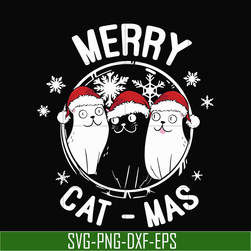 NCRM0020-Merry cat mas svg, christmas svg, png, dxf, eps digital file NCRM0020.jpg