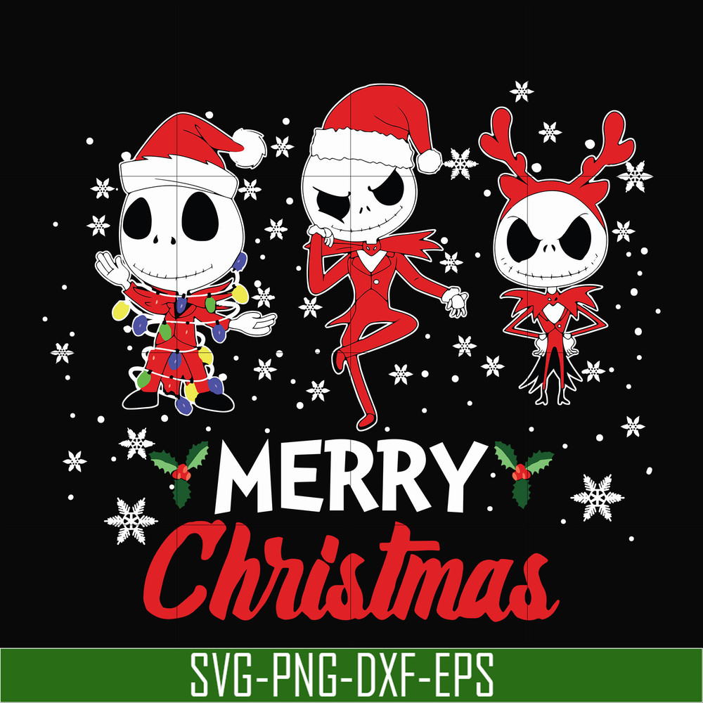 NCRM0103-Jack skellington merry christmas svg, png, dxf, eps digital file NCRM0103.jpg