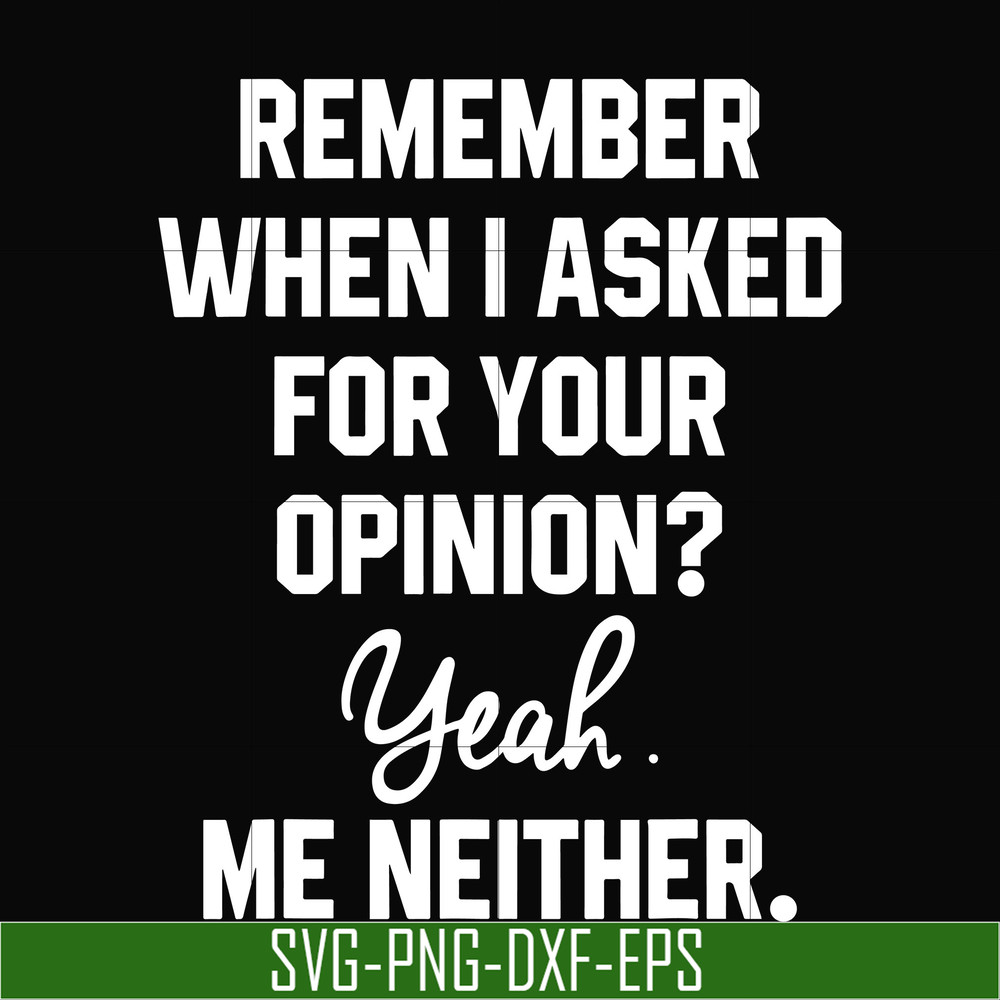 NCRM0145-Remember when i asked for your opinion yeah me neither svg, png, dxf, eps digital file NCRM0145.jpg
