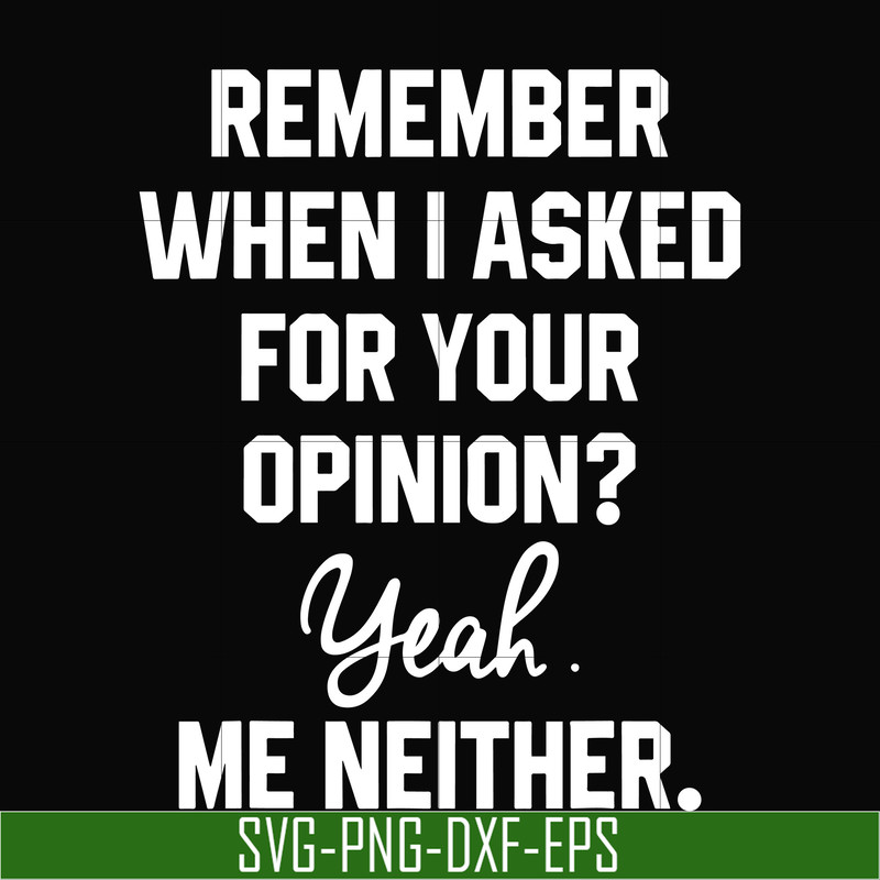NCRM0145-Remember when i asked for your opinion yeah me neither svg, png, dxf, eps digital file NCRM0145.jpg