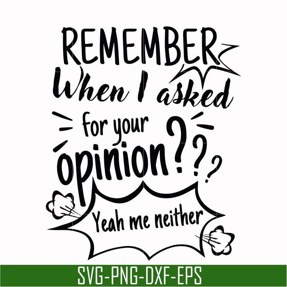 NCRM0146-Remember when i asked for your opinion yeah me neither svg, png, dxf, eps digital file NCRM0146.jpg