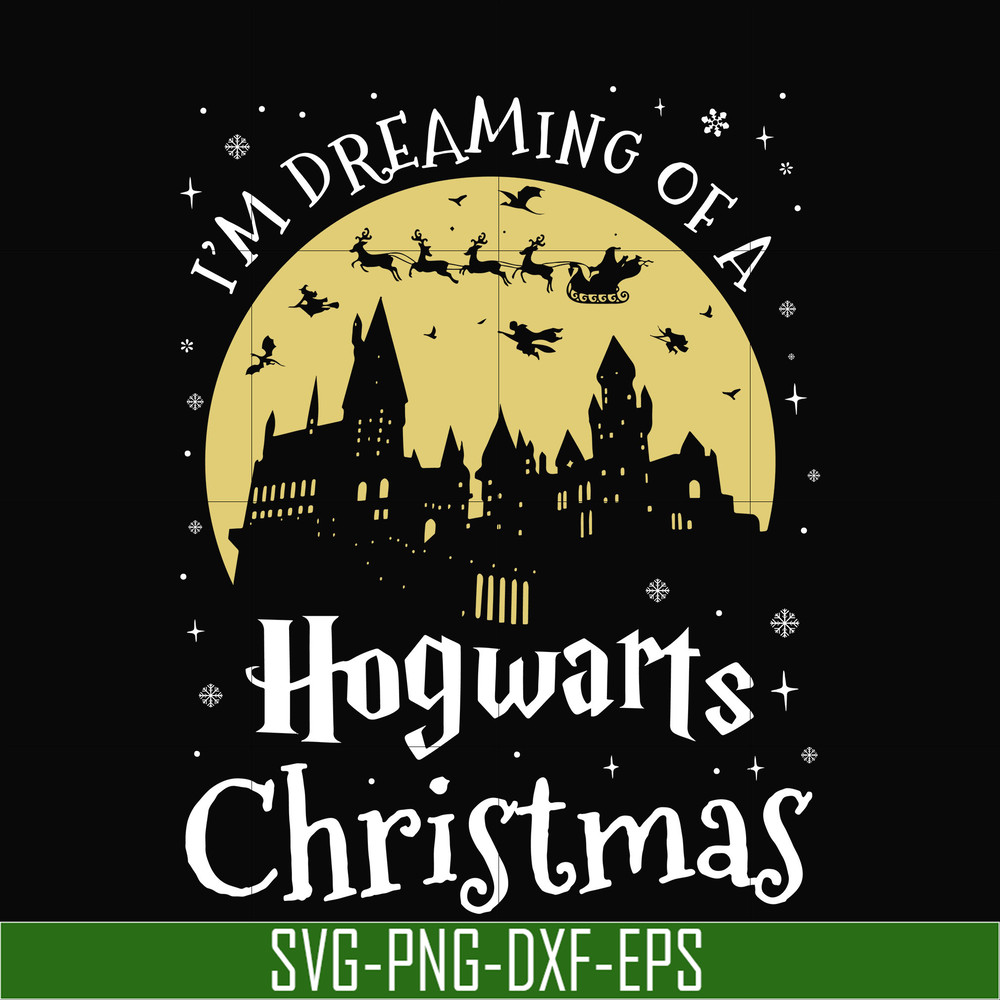 NCRM14072013-Im dreaming of a hogwarts christmas svg, png, dxf, eps digital file NCRM14072013.jpg