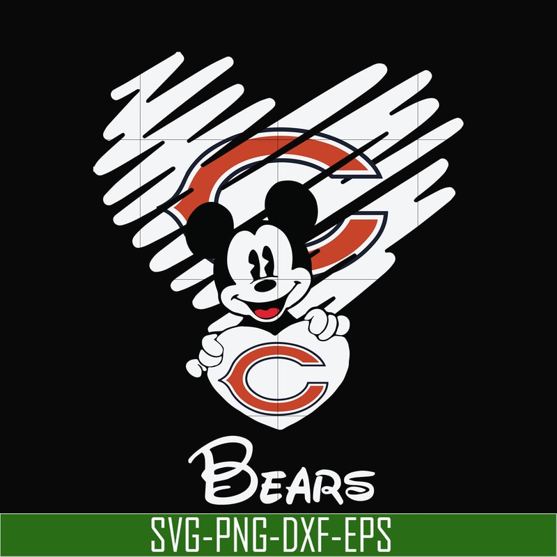 NNFL0047-Bears heart svg, png, dxf, eps digital file NNFL0047.jpg