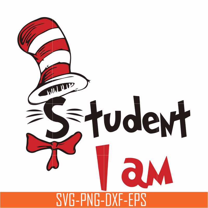 DR000129-Student I am svg, png, dxf, eps file DR000129.jpg