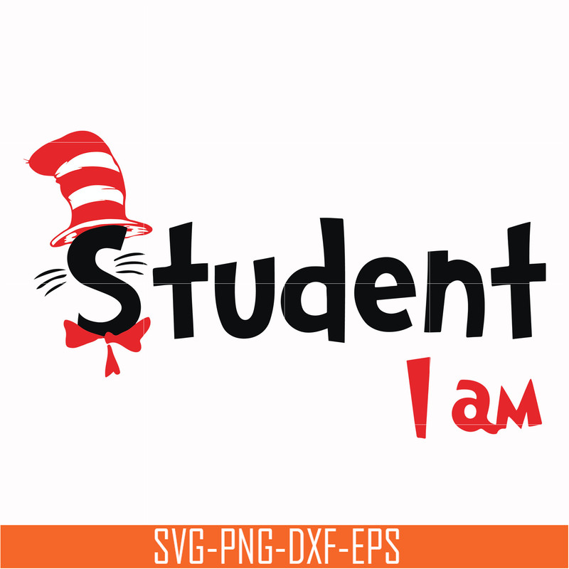 DR00058-Student I am svg, png, dxf, eps file DR00058.jpg