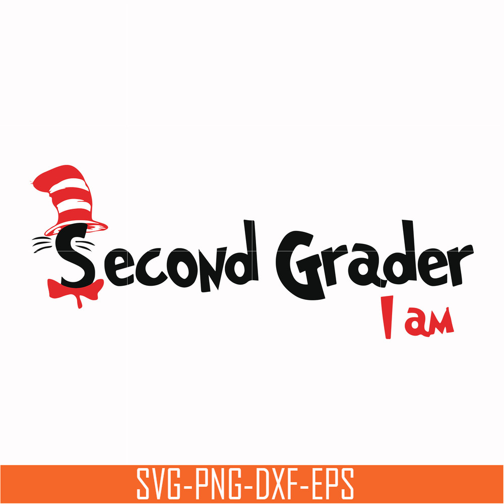 DR00067-Second grader I am svg, png, dxf, eps file DR00067.jpg