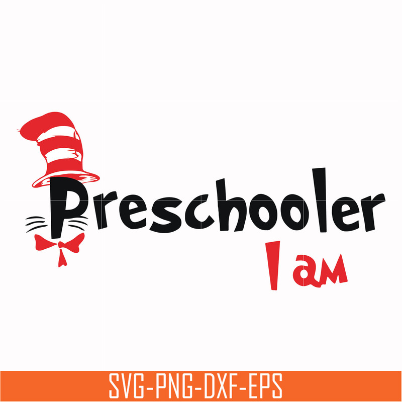 DR00069-Preschooler I am svg, png, dxf, eps file DR00069.jpg