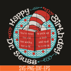 happy birthday dr seuss svg, seuss hat svg, dr seuss face svg, cat in the hat svg, dr svg, png, dxf, eps digital file dr