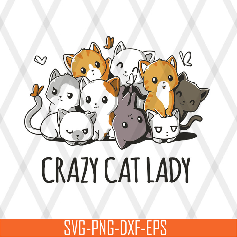 FN15062101-Crazy cat lady svg, png, dxf, eps digital file FN15062101.jpg