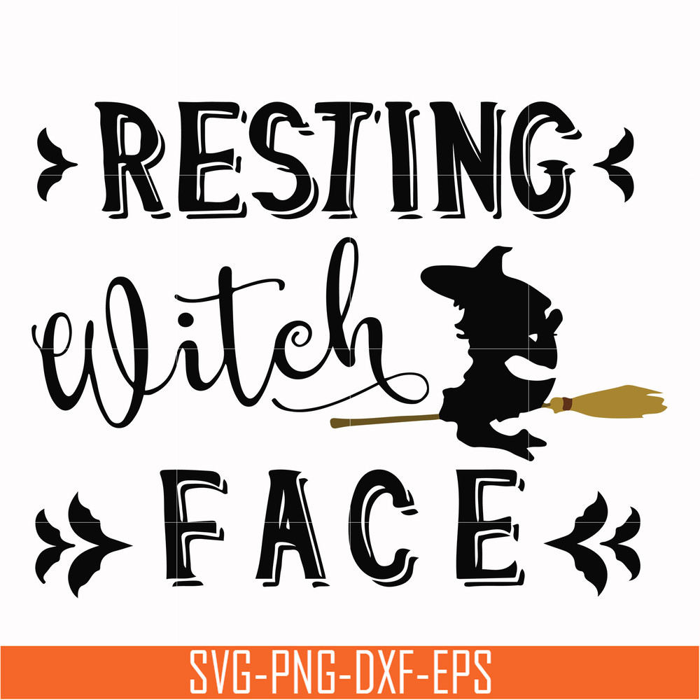 HLW24072022-Resting witch face svg, halloween svg, png, dxf, eps digital file HLW24072022.jpg