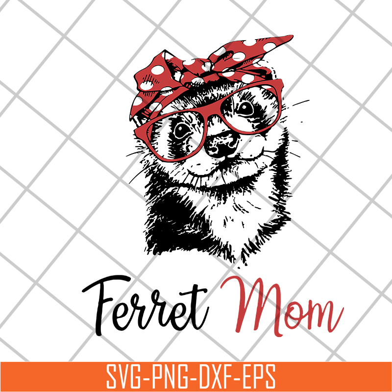 MTD1702109-Ferret mom svg, Mother's day svg, eps, png, dxf digital file MTD1702109.jpg