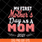 MTD23042135-my first mothers day as a mom mother's svg, Mother's day svg, eps, png, dxf digital file MTD23042135.jpg