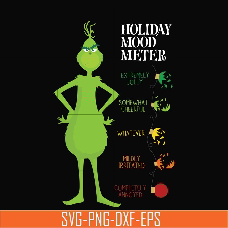 NCRM0062-Holiday mood meter svg, grinch svg, png, dxf, eps digital file NCRM0062.jpg