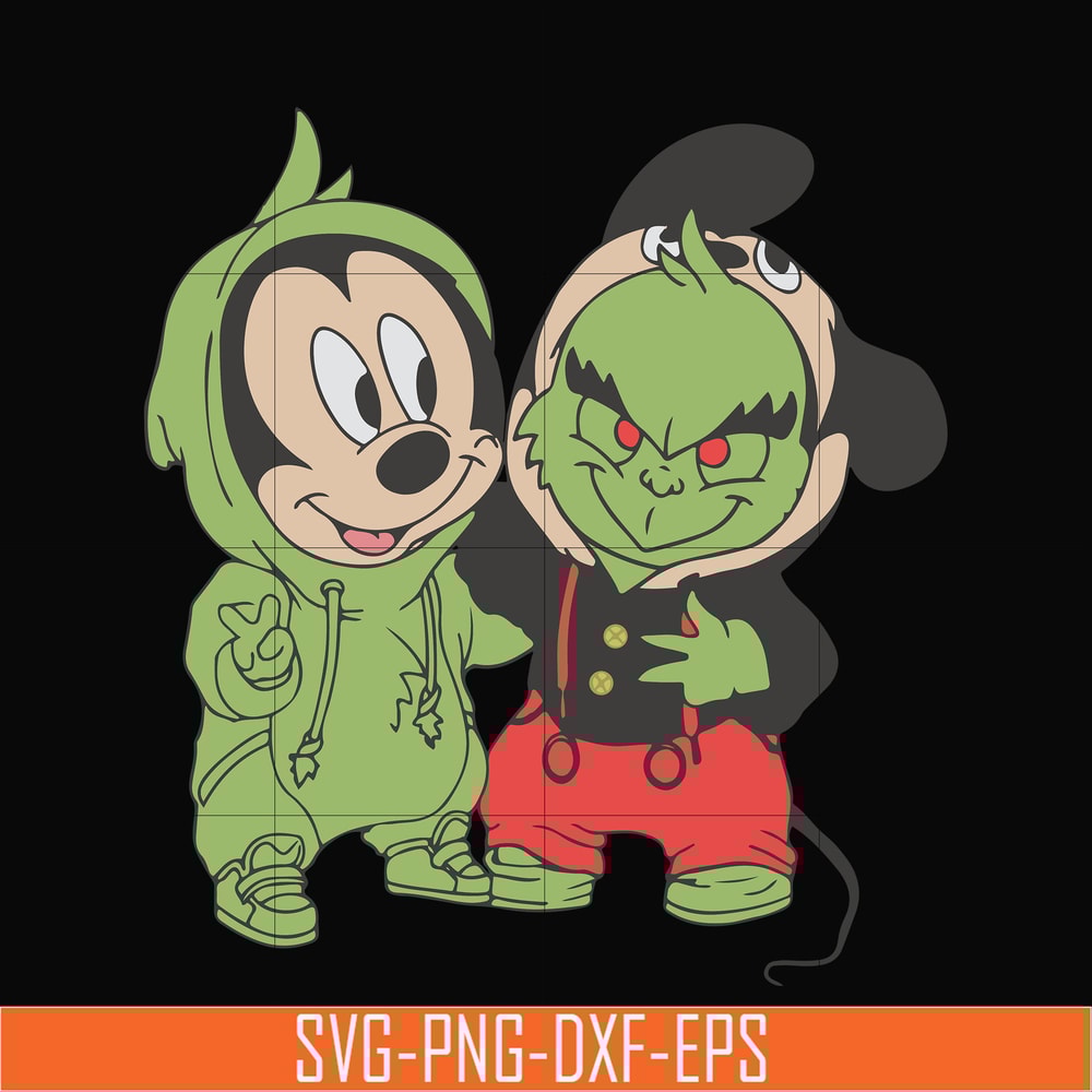 NCRM0064-Baby Grinch And Mickey Mouse svg, png, dxf, eps digital file NCRM0064.jpg