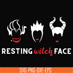 resting witch face svg, png, dxf, eps digital file ncrm0109