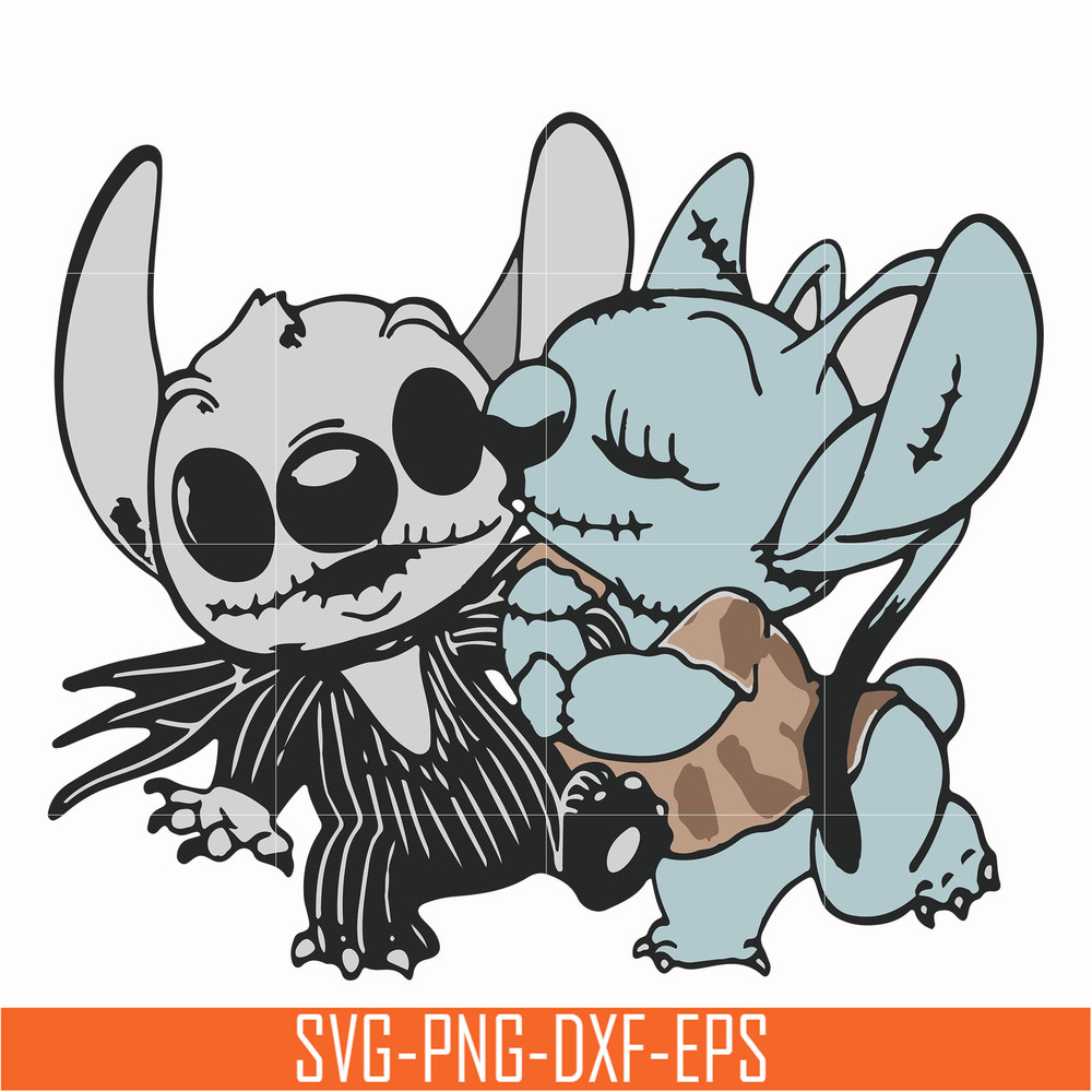 NCRM0112-Stitch and Angel Jack Skellington The Nightmare Before Christmas svg, png, dxf, eps digital file NCRM0112.jpg