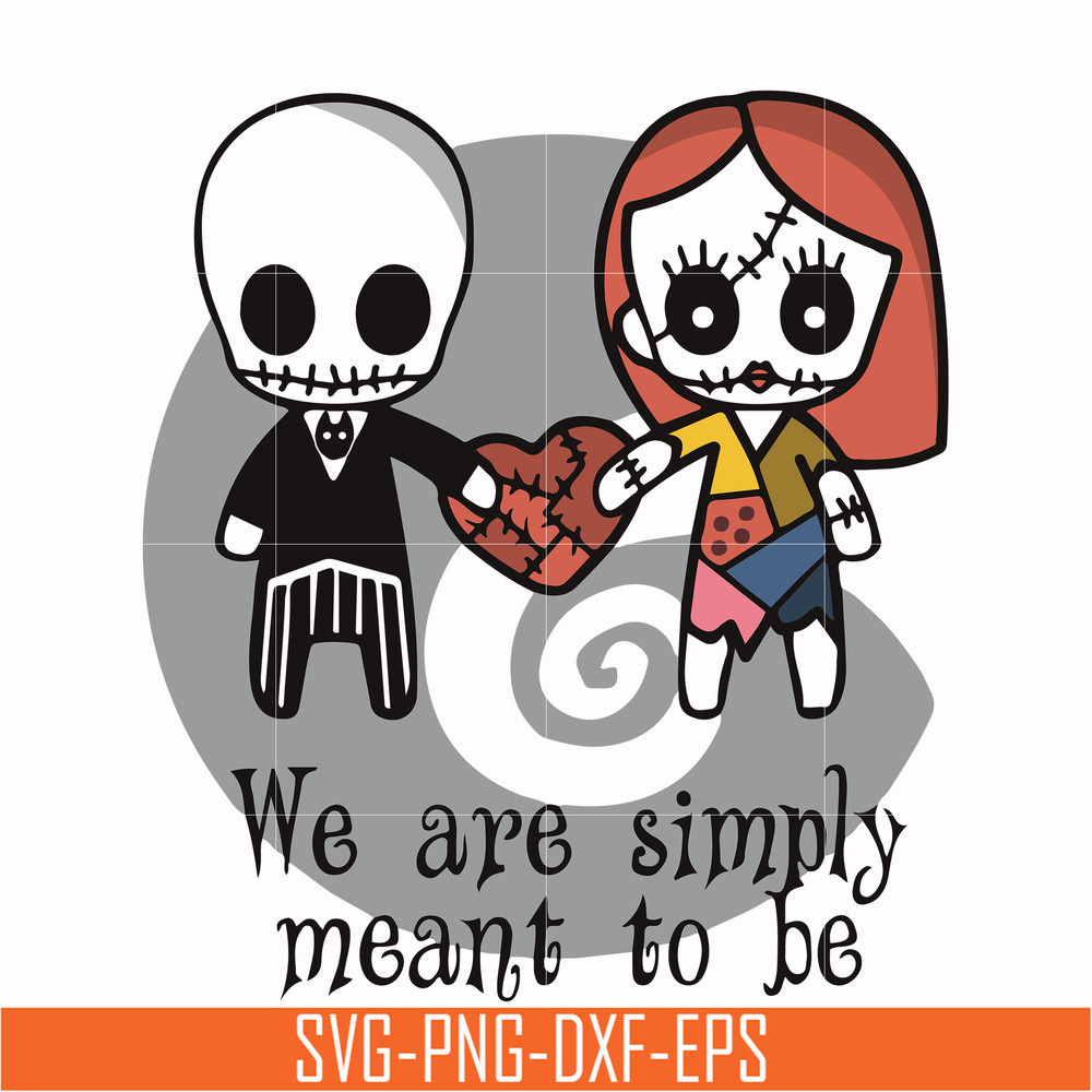NCRM0115-We are simply meant to be svg, Jack Skellington And Sally svg, png, dxf, eps digital file NCRM0115.jpg