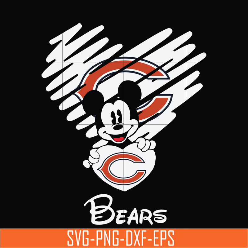 NNFL0047-Bears heart svg, png, dxf, eps digital file NNFL0047.jpg