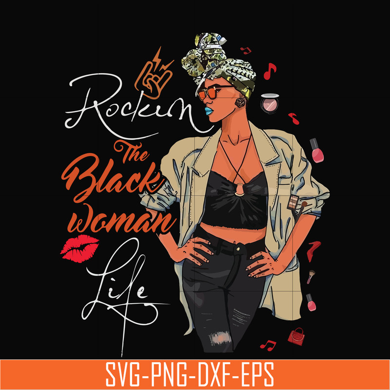OTH0004-Rockin’ The Pisces Woman Life Black Woman Version svg, png, dxf, eps digital file OTH0004.jpg