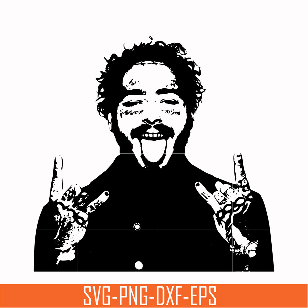 TD129-Post Malone svg, png, dxf, eps, digital file TD129.jpg
