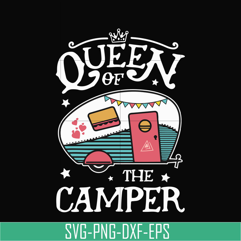 CMP100-Queen of the camper svg, png, dxf, eps digital file CMP100.jpg