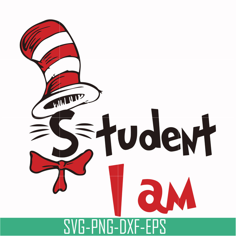 DR000129-Student I am svg, png, dxf, eps file DR000129.jpg