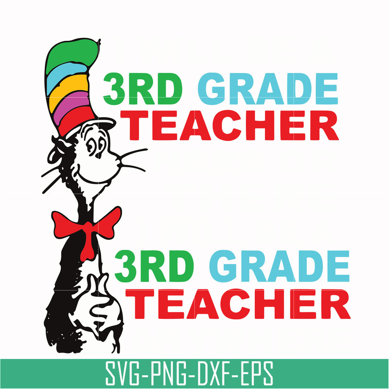 DR00033-3rd grade teacher svg, png, dxf, eps file DR00033.jpg