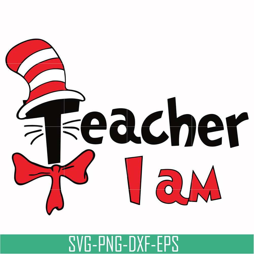DR00043-I am teacher svg, png, dxf, eps file DR00043.jpg
