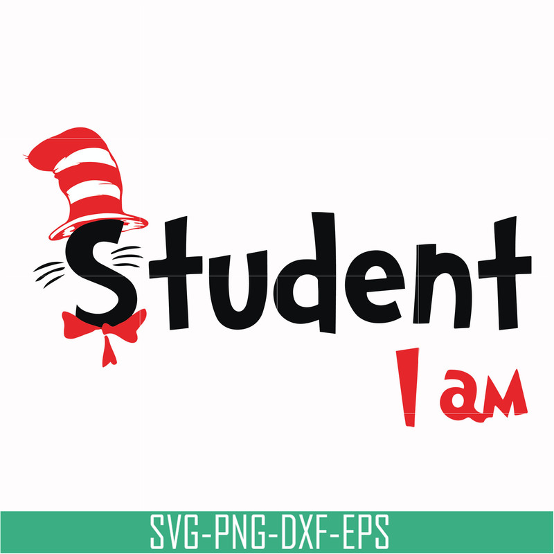 DR00058-Student I am svg, png, dxf, eps file DR00058.jpg