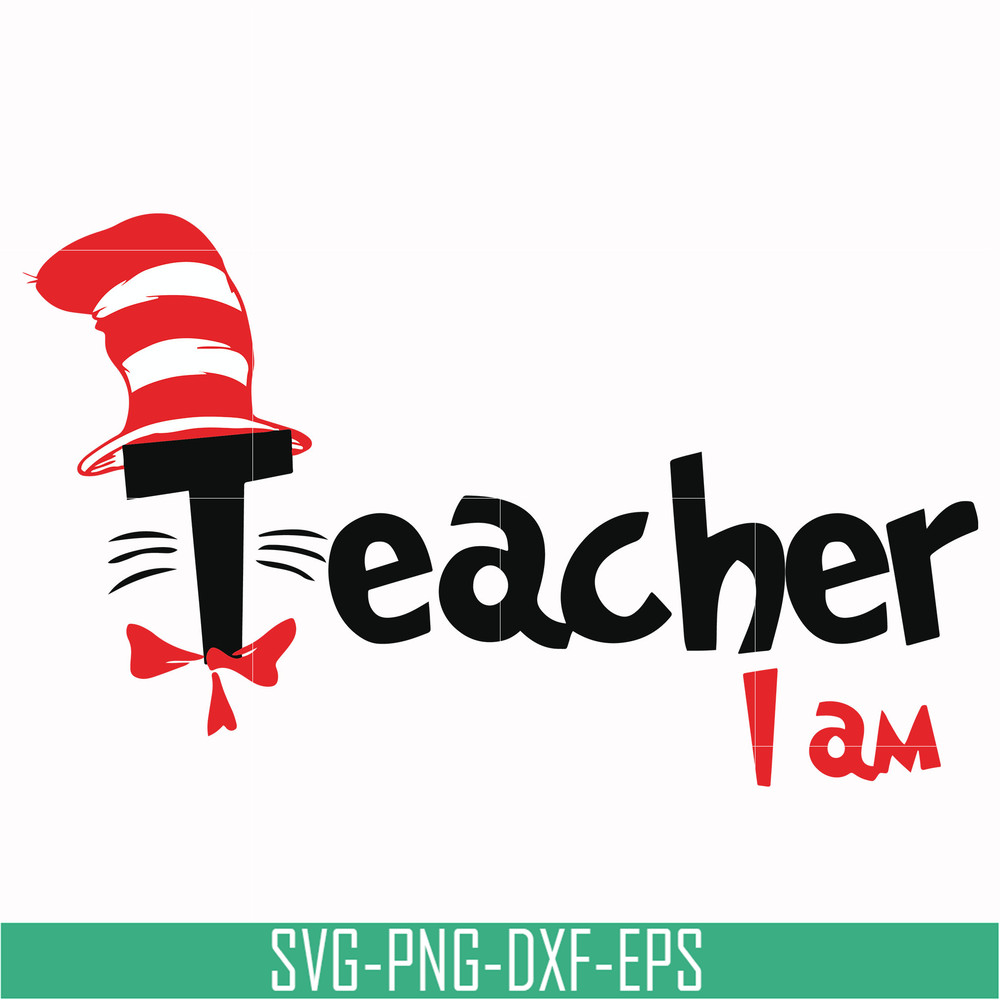 DR00061-Teacher I am svg, png, dxf, eps file DR00061.jpg