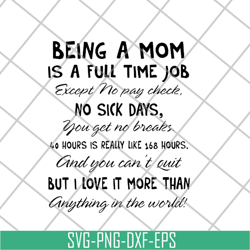 FN16062111-Being A Mom Is A Ful svg, png, dxf, eps digital file FN16062111.jpg