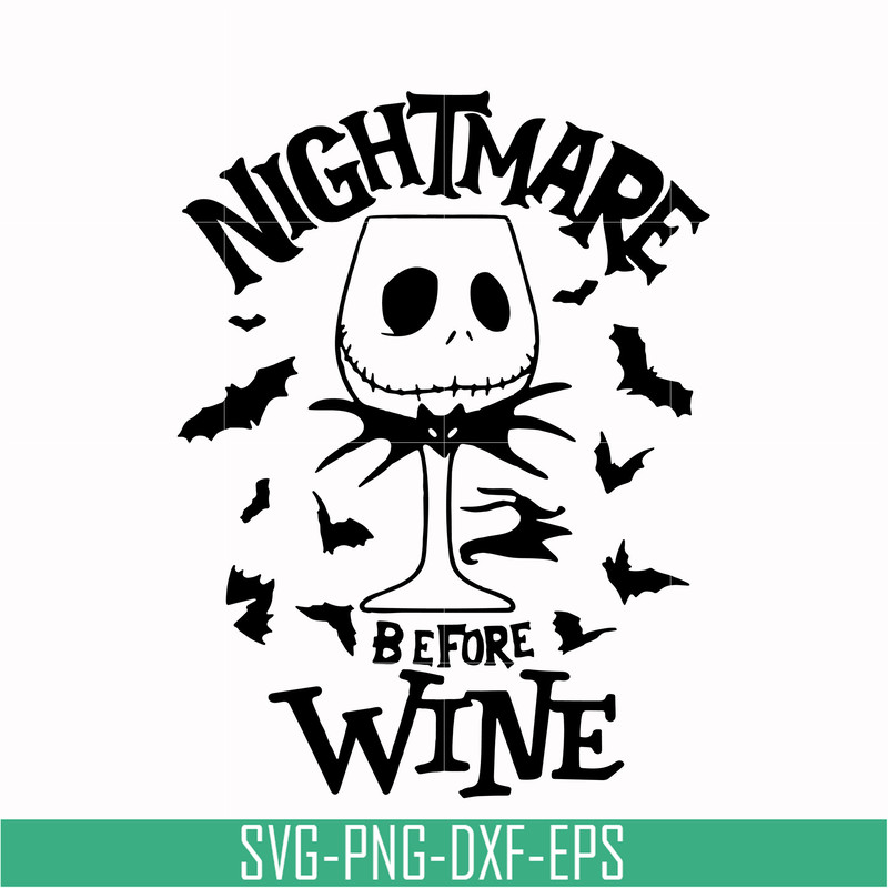 HLW0033-Nightmare before wine svg, halloween svg, png, dxf, eps digital file HLW0033.jpg