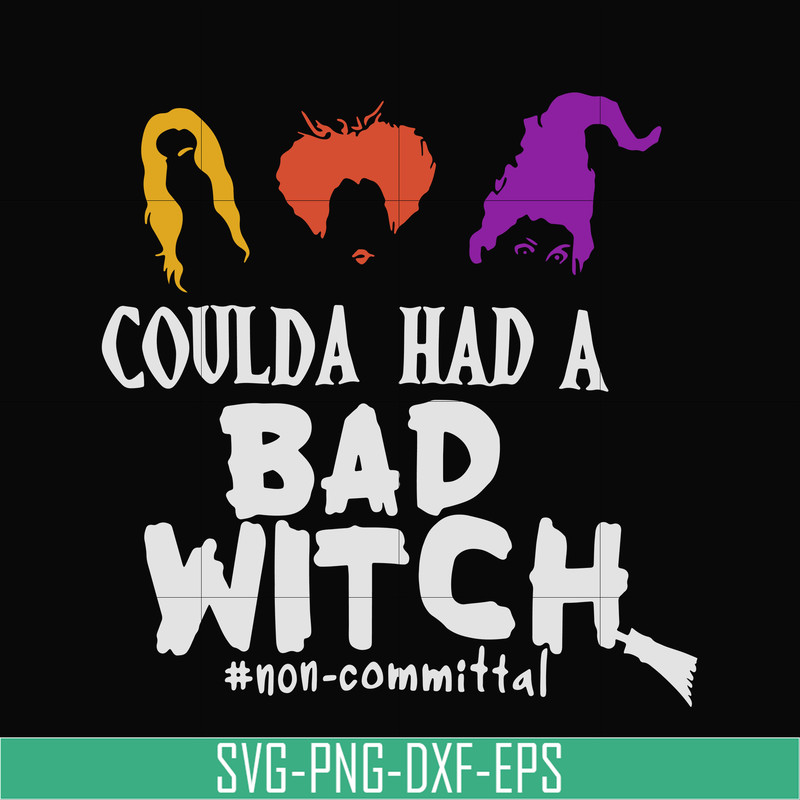 HLW0118-coulda had a bad witch svg, png, dxf, eps digital file HLW0118.jpg