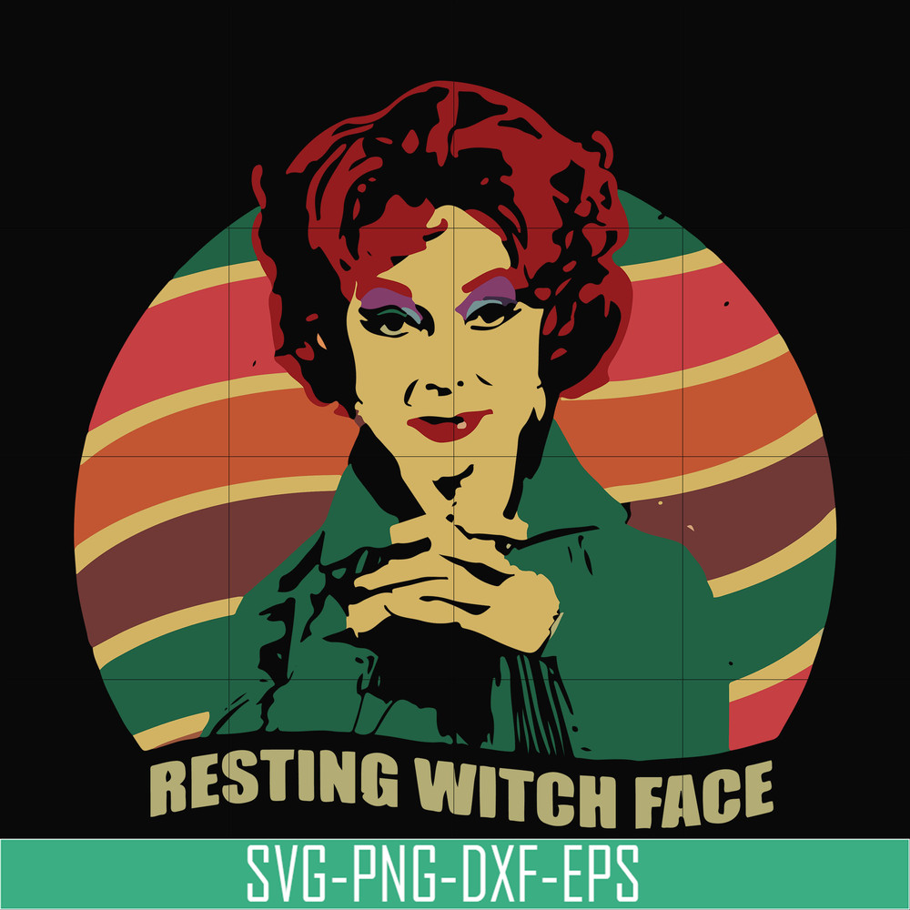 HLW24072025-Resting witch face svg, halloween svg, png, dxf, eps digital file HLW24072025.jpg