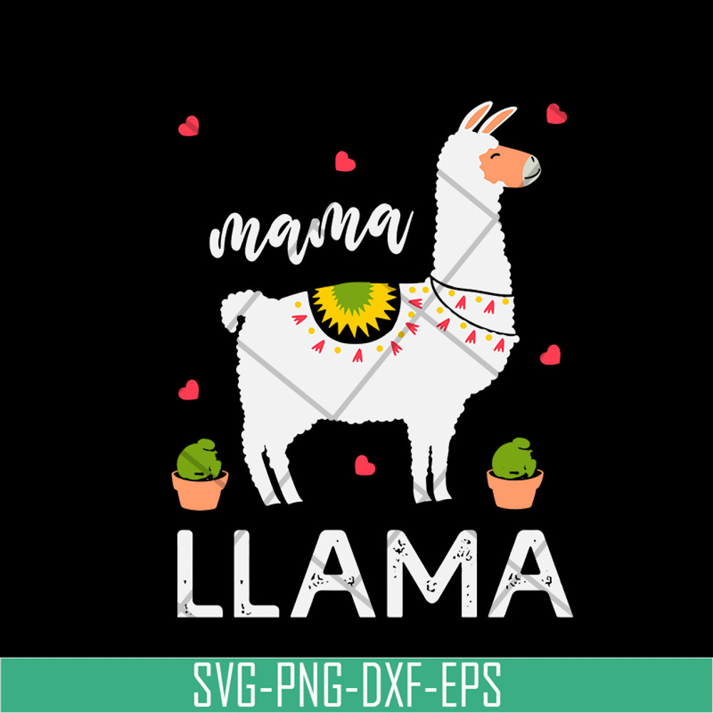MTD02042123-Mama llama svg, Mother's day svg, eps, png, dxf digital file MTD02042123.jpg