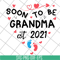 MTD20042114-Soon to be grandma est 2021 svg, Mother's day svg, eps, png, dxf digital file MTD20042114.jpg