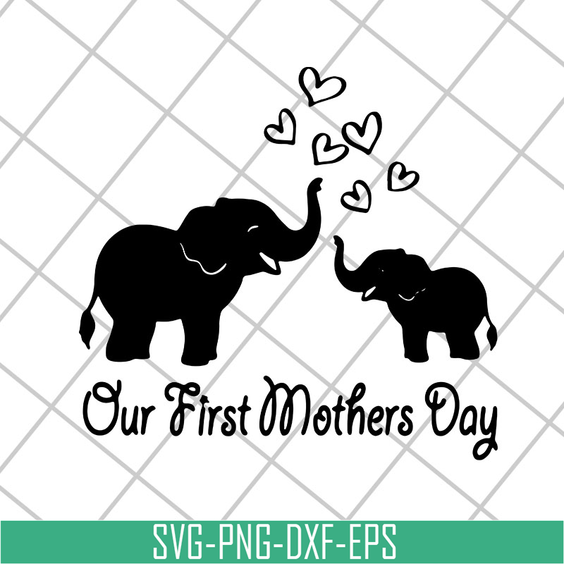 MTD23042133-Mothers Day Elephant svg, Mother's day svg, eps, png, dxf digital file MTD23042133.jpg