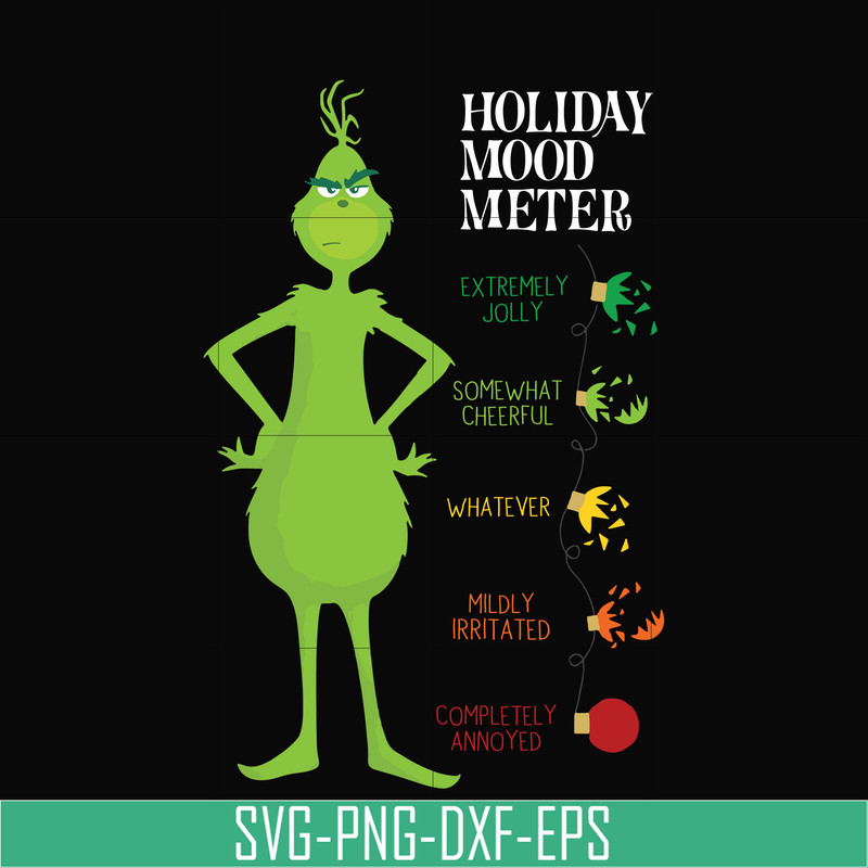 NCRM0062-Holiday mood meter svg, grinch svg, png, dxf, eps digital file NCRM0062.jpg