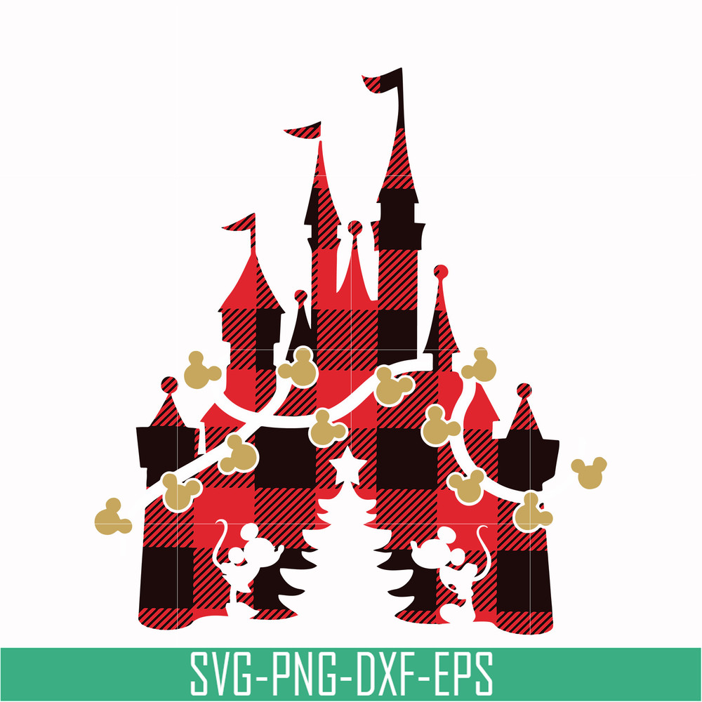 NCRM0097-Disney castle Christmas svg, png, dxf, eps digital file NCRM0097.jpg