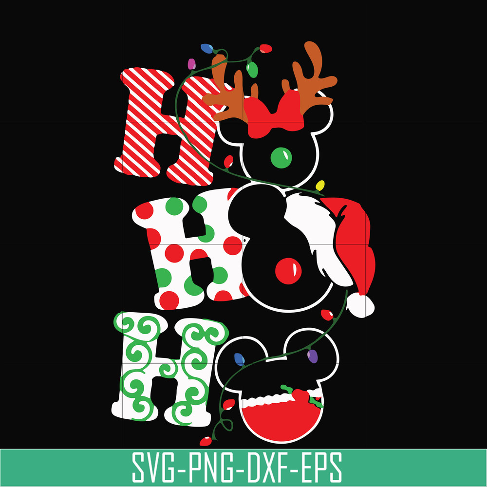 NCRM0100-Ho Ho Ho Christmas Mickey Heads svg, png, dxf, eps digital file NCRM0100.jpg