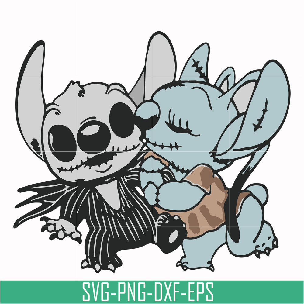 NCRM0112-Stitch and Angel Jack Skellington The Nightmare Before Christmas svg, png, dxf, eps digital file NCRM0112.jpg