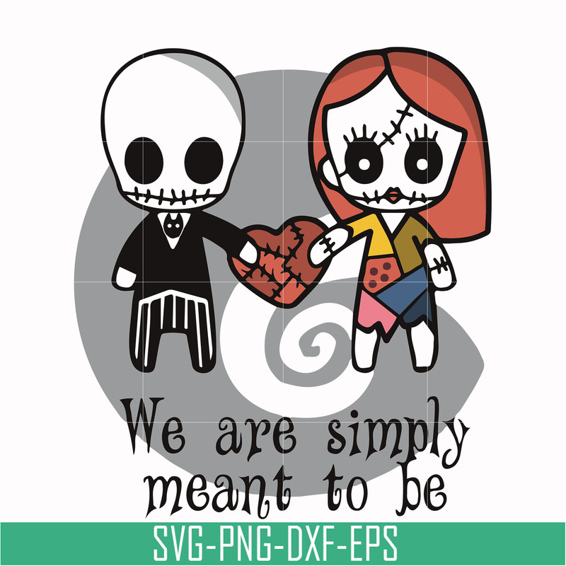 NCRM0115-We are simply meant to be svg, Jack Skellington And Sally svg, png, dxf, eps digital file NCRM0115.jpg