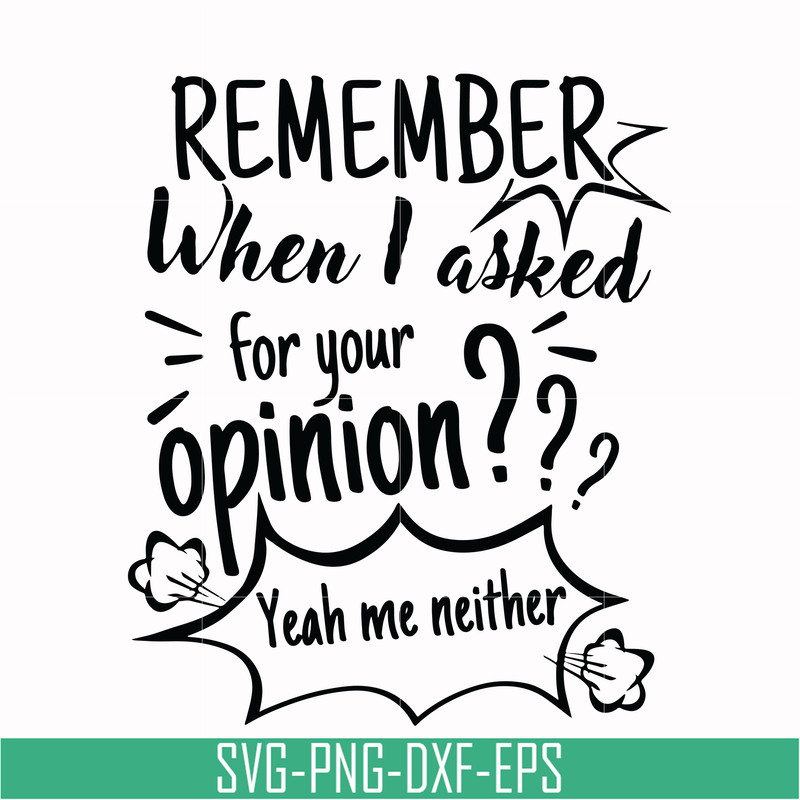 NCRM0146-Remember when i asked for your opinion yeah me neither svg, png, dxf, eps digital file NCRM0146.jpg
