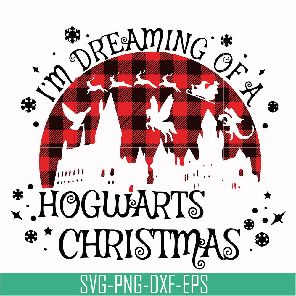 NCRM14072011-Im dreaming of a hogwarts christmas svg, png, dxf, eps digital file NCRM14072011.jpg