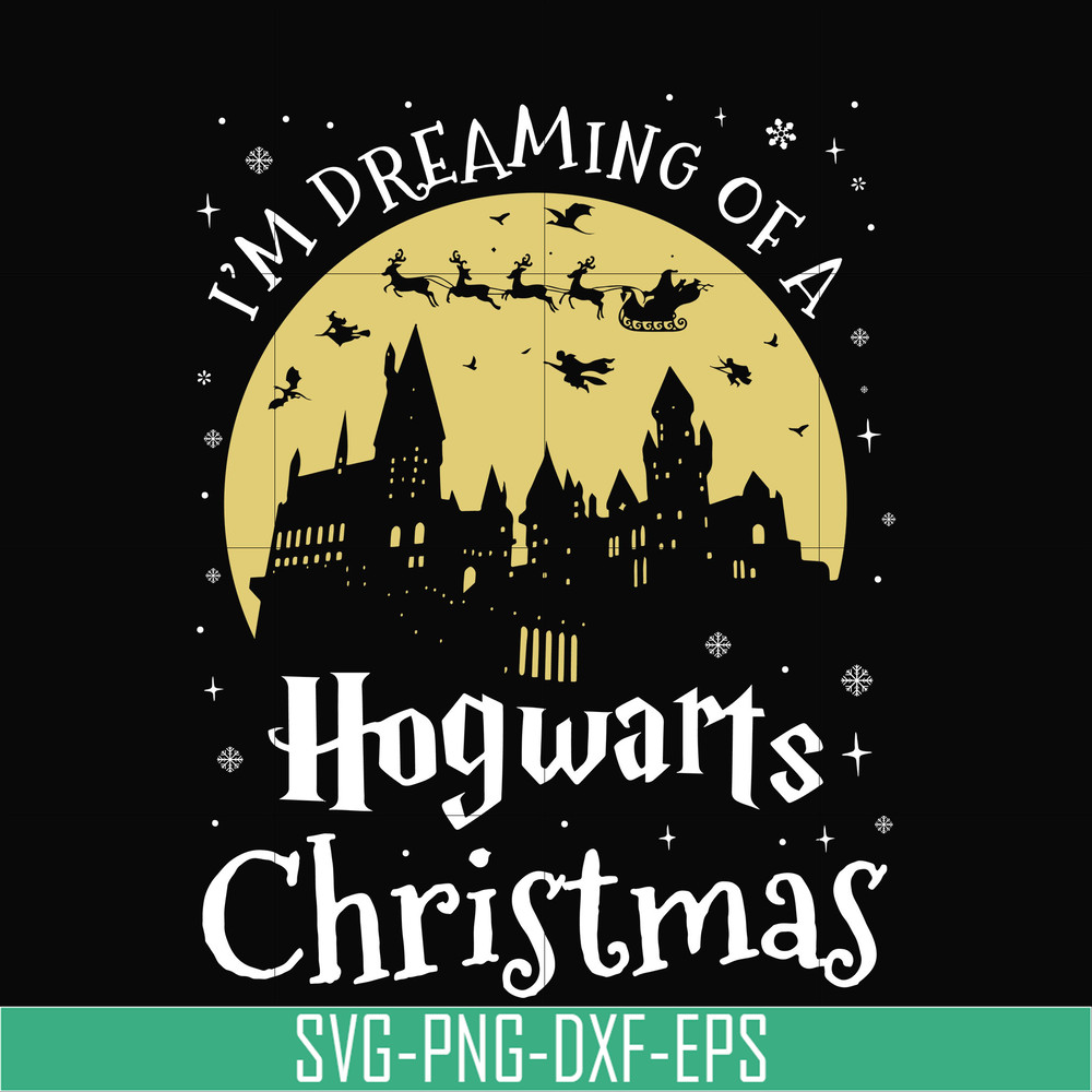 NCRM14072013-Im dreaming of a hogwarts christmas svg, png, dxf, eps digital file NCRM14072013.jpg