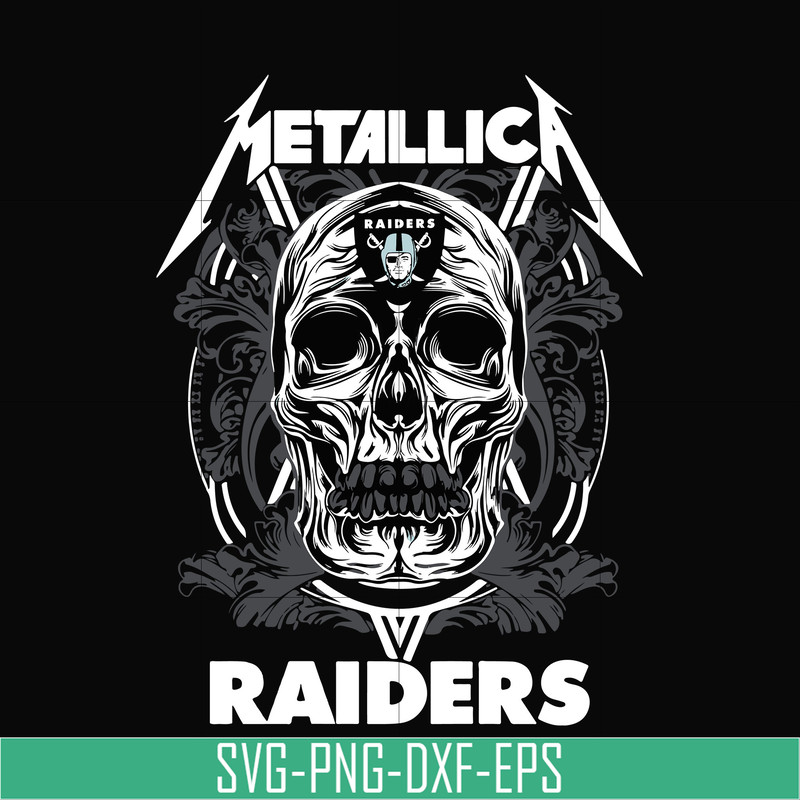 NNFL0008-Skull Metallica Raiders svg, png, dxf, eps digital file NNFL0008.jpg