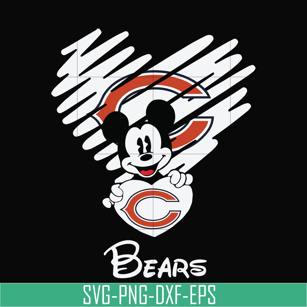 NNFL0047-Bears heart svg, png, dxf, eps digital file NNFL0047.jpg